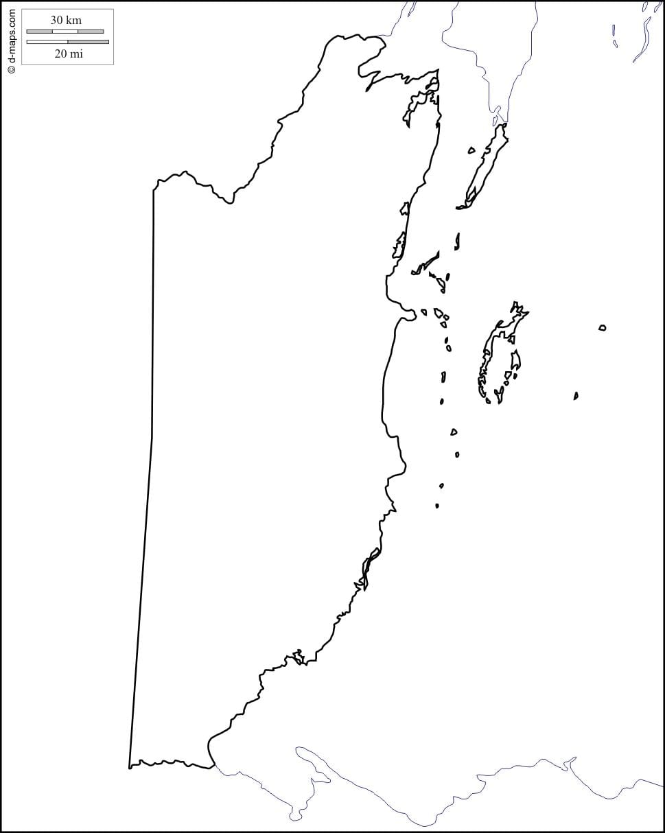 Mapu Belize prázdne