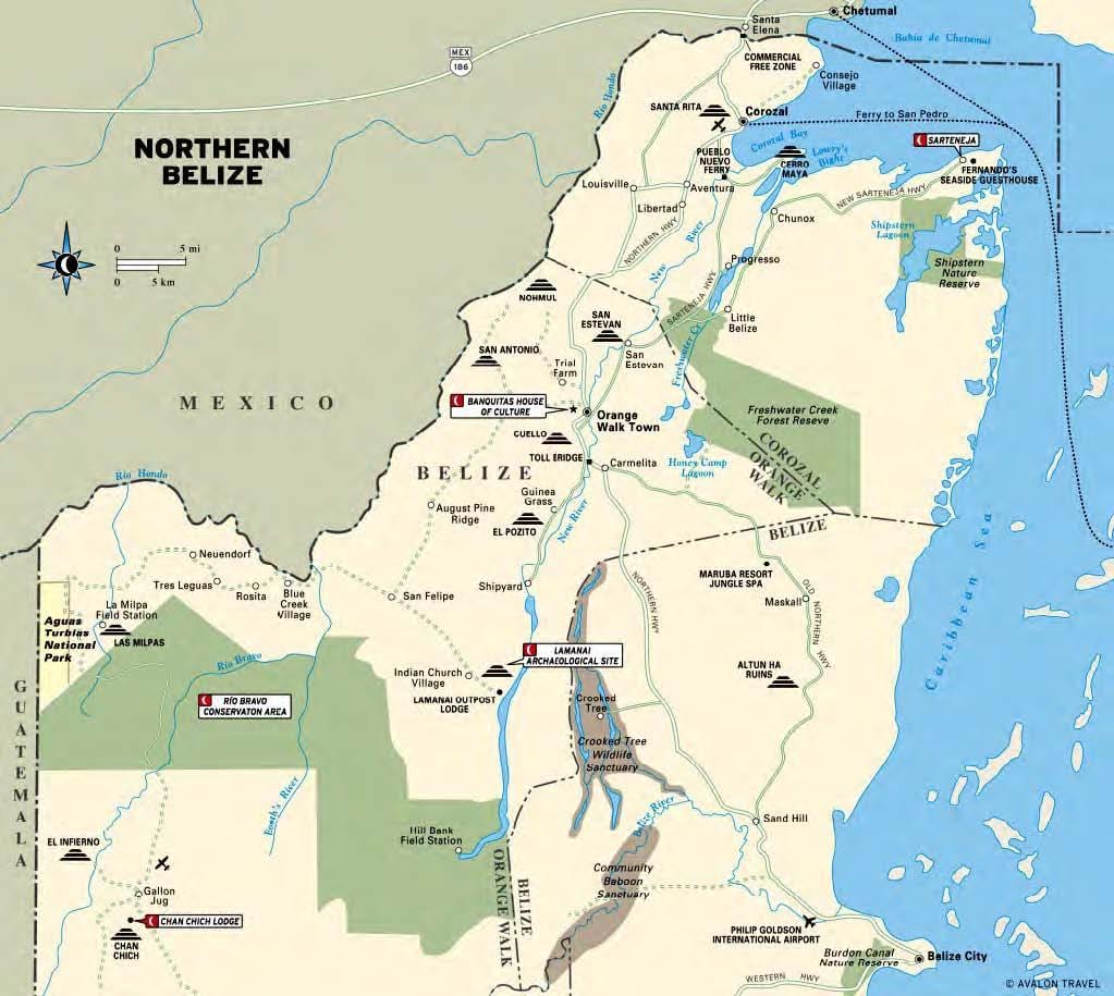 Mapa sibun rieky Belize