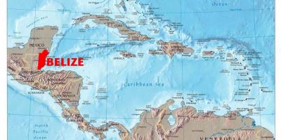 Mapu Belize v strednej amerike