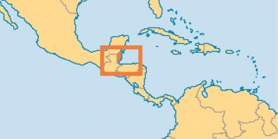 Belize polohu na mape sveta
