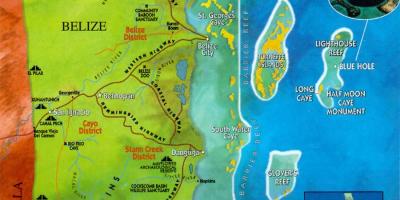 Belize ruiny mapu