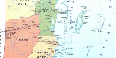 Belize mesta Belize mapu