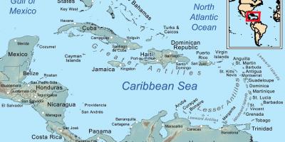 Mapu Belize a okolité ostrovy