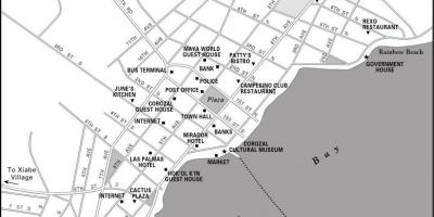 Mapa corozal mesta Belize