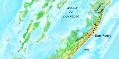 San pedro Belize street mape