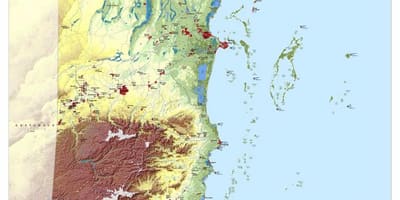 Mapy topografické Belize